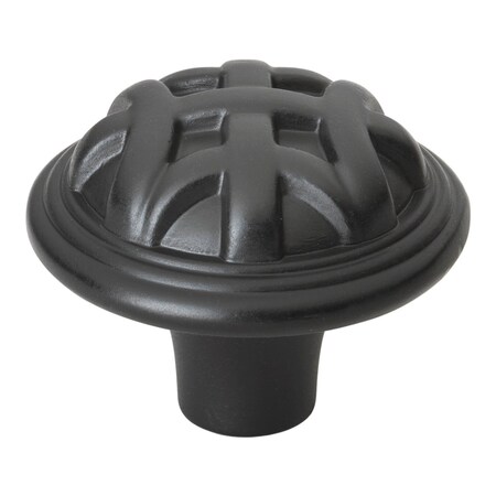 Gliderite Hardware 1-1/4 in. Matte Black Braided Cabinet Knob, 5PK 82115-MB-5